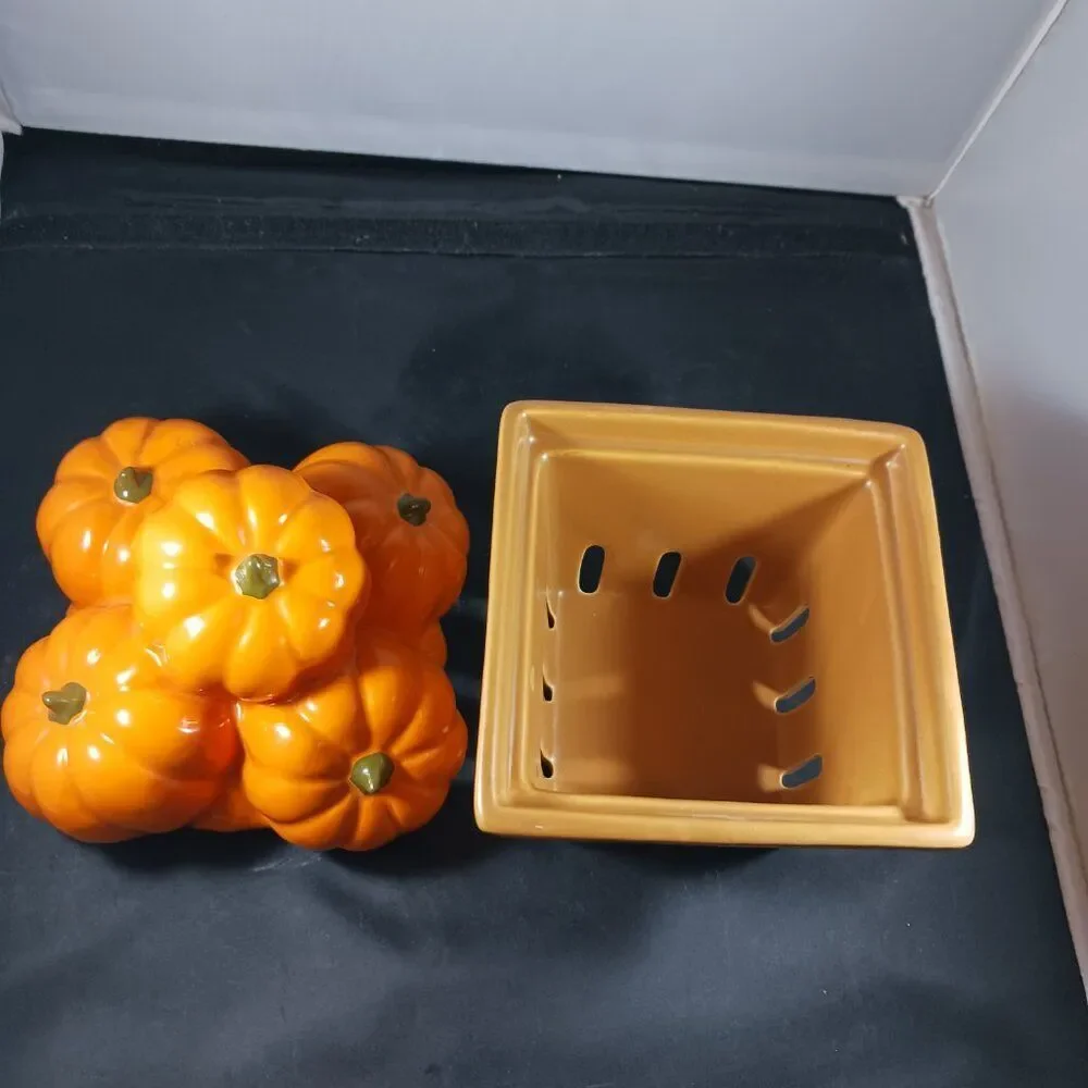 HomeWorx by Harry Slatkin Ceramic Pumpkin Basket Farm Stand No Candle